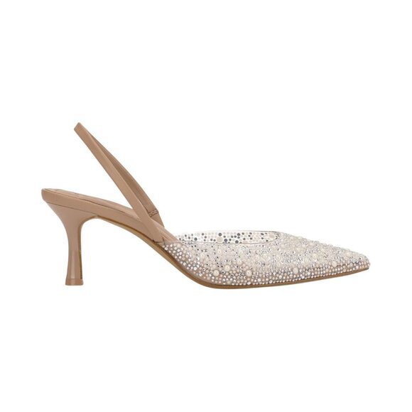 INC International Concepts Geosepa Halter Pumps Heels Pearl Bling Brown 8.5M - Picture 12 of 12